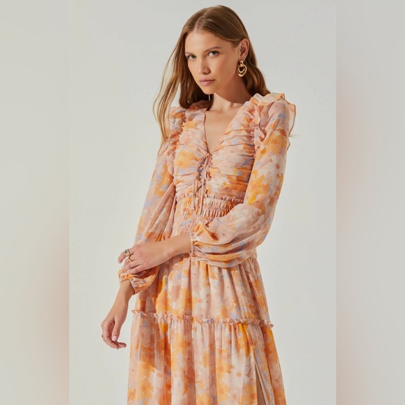 Eloraina Floral Tiered Midi Dress - Picture 2 of 9